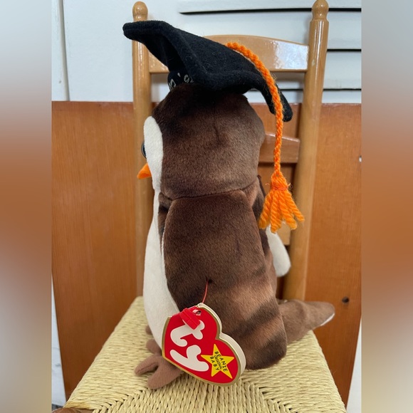 Ty Beanie Babies Wise The Owl 1998 Retired.Rare.Tag Errors. Stitching Error - Picture 2 of 11